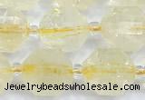 CCB1528 15 inches 9mm - 10mm faceted citrine gemstone beads