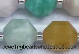 CCB1532 15 inches 11mm - 12mm faceted mixed gemstone beads