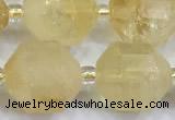 CCB1533 15 inches 11mm - 12mm faceted citrine gemstone beads