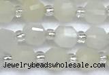 CCB1560 15 inches 5mm - 6mm faceted white moonstone beads