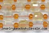 CCB1579 15 inches 5mm - 6mm faceted citrine gemstone beads