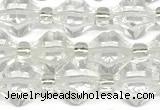 CCB1600 15 inches 10mm faceted white crystal beads