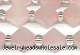 CCB1602 15 inches 10mm faceted rose quartz beads