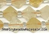 CCB1604 15 inches 10mm faceted citrine gemstone beads