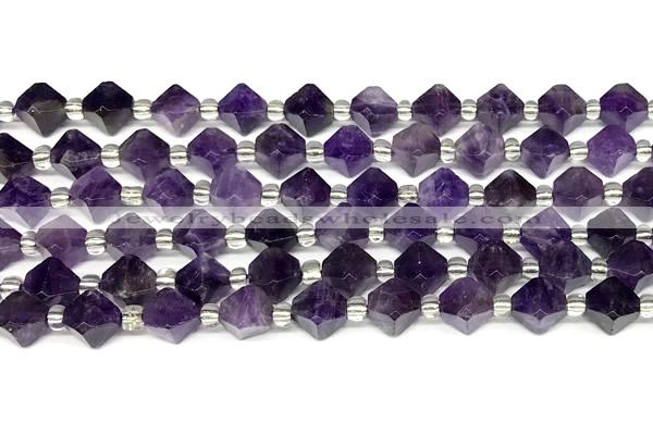 CCB1608 15 inches 10mm faceted amethyst gemstone beads