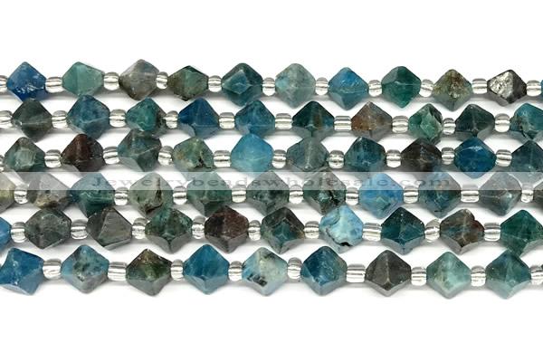 CCB1615 15 inches 10mm faceted apatite gemstone beads