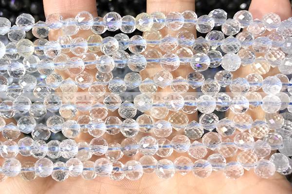 CCB1630 15 inches 6mm faceted teardrop crystal beads