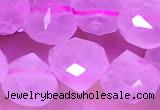 CCB1635 15 inches 6mm faceted teardrop rose quartz beads