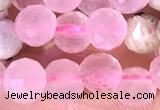 CCB1636 15 inches 6mm faceted teardrop rose quartz beads