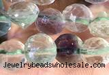 CCB1647 15 inches 6mm faceted teardrop fluorite beads