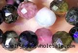 CCB1656 15 inches 6mm faceted teardrop tourmaline beads