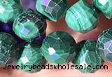 CCB1659 15 inches 6mm faceted teardrop malachite beads