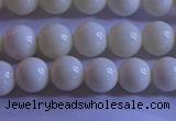 CCB301 15.5 inches 6mm round white coral beads wholesale