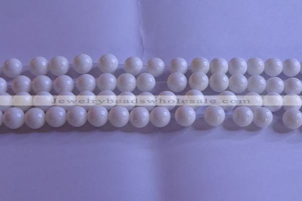 CCB403 15.5 inches 10mm round white tridacna beads wholesale