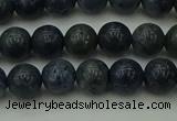 CCB451 15.5 inches 6mm round blue coral beads wholesale