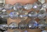 CCB540 15.5 inches 4mm faceted coin labradorite gemstone beads