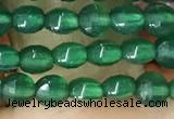 CCB548 15.5 inches 4mm faceted coin green agate beads