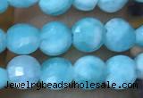 CCB553 15.5 inches 4mm faceted coin amazonite beads wholesale