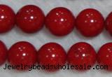 CCB57 15.5 inches 11-12mm round red coral beads Wholesale