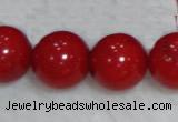 CCB58 15.5 inches 13-14mm round red coral beads Wholesale