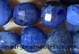 CCB623 15.5 inches 6mm faceted coin blue dumortierite beads