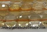 CCB703 15.5 inches 6mm faceted coin citrine gemstone beads