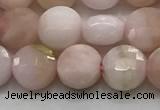 CCB704 15.5 inches 6mm faceted coin pink opal gemstone beads