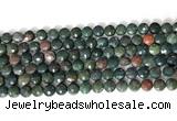 CCB750 15.5 inches 8mm faceted coin Indian bloodstone gemstone beads