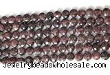 CCB751 15.5 inches 8mm faceted coin red garnet gemstone beads