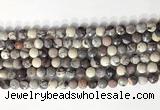 CCB761 15.5 inches 8mm faceted coin purple striped jasper beads