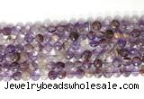 CCB764 15.5 inches 8mm faceted coin purple phantom quartz  beads