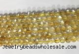 CCB766 15.5 inches 8mm faceted coin citrine beads