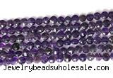 CCB767 15.5 inches 8mm faceted coin amethyst beads