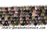 CCB770 15.5 inches 8mm faceted coin tourmaline gemstone beads