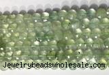 CCB771 15.5 inches 8mm faceted coin prehnite gemstone beads