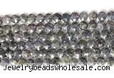 CCB772 15.5 inches 8mm faceted coin iolite gemstone beads