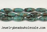 CCB784 15.5 inches 15*38mm - 16*40mm rice ocean agate beads