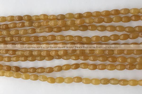 CCB802 15.5 inches 4*6mm rice red aventurine gemstone beads wholesale