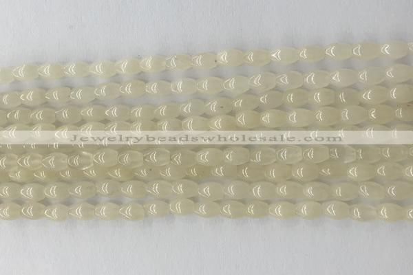 CCB804 15.5 inches 4*6mm rice gemstone beads wholesale