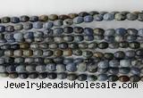 CCB806 15.5 inches 4*6mm rice dumortierite gemstone beads wholesale