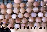 CCB856 15.5 inches 11*12mm faceted moonstone beads wholesale