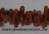 CCB90 15.5 inch 2*8mm irregular branch coffee coral beads Wholesale