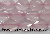 CCB915 15.5 inches 6*8mm faceted oval rose quartz beads