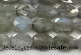 CCB927 15.5 inches 6*8mm faceted oval labradorite beads