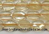 CCB931 15.5 inches 8*10mm faceted oval citrine beads