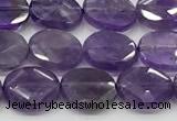 CCB935 15.5 inches 8*10mm faceted oval amethyst beads