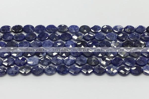 CCB942 15.5 inches 8*10mm faceted oval sodalite beads