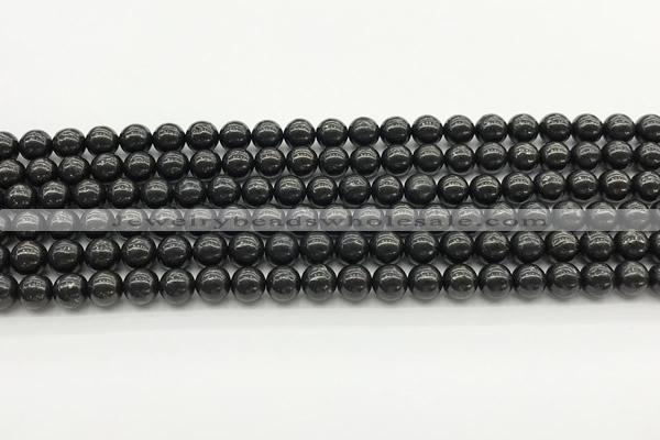 CCB964 15 inches 4mm round shungite gemstone beads wholesale