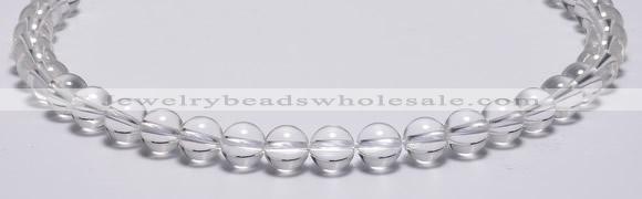 CCC03 15 inches 10mm round white crystal beads Wholesale