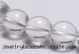 CCC04 15 inches 14mm round white crystal beads Wholesale